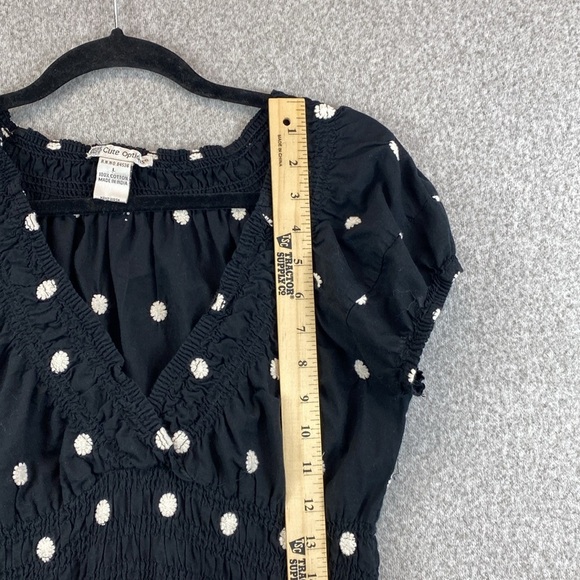 Cute Options boho milkmaid midi dress made in India L dot embroidered cotton - Picture 7 of 12